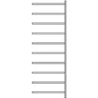 Ssi Aanbouwstelling R 3000, 10 legborden, B 1025 mm x D 300 mm, gegalvaniseerde legborden