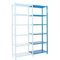 MANORGA Legbordstelling-aanbouwsectie, m. 6 legborden van plaatstaal, B 1260 x D 600 x H 3000 mm