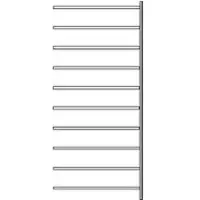Ssi Aanbouwstelling R 3000, 10 legborden, B 1315 mm x D 600 mm, gegalvaniseerde legborden