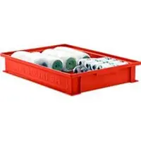 Ssi Stapelbak 14/6-2F - polypropeen - tot 20 kg - met verzonken greep - L 465 x B 314 x H 72mm - 8L - rood