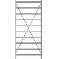 Ssi Basis stelling R 3000, 10 legborden, B 1345 mm x D 600 mm, legborden gelakt