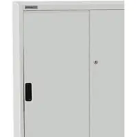 Schäfer Shop Kast, schuifdeuren, B 950 x D 400 x H 1150 mm, lichtgrijs RAL 7035