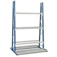 MANORGA Profiel-magazijnrek, dubbelzijdig, basissectie, H 2500 x L 1800 x D 600 mm