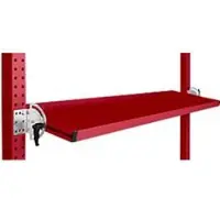 Manuflex kantelbare opbergconsole, voor de serie Universal of Profi, bruikbare diepte 345 m, voor tafelbreedte 1500 mm, robijnrood