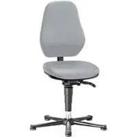 BIMOS Labostoel Basic 9135, met glijders, kunstleer, Stamskin Top grijs