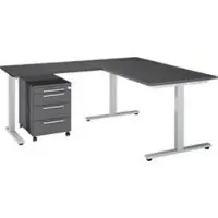 Schäfer Shop 3-delige kantoormeubelset Start Off bureau, rechthoekig, T-poot, B 1800 x D 800 x H 735 mm