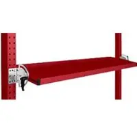 Manuflex kantelbare opbergconsole, voor de serie Universal of Profi, bruikbare diepte 195 mm, voor tafelbreedte 1500 mm, robijnrood