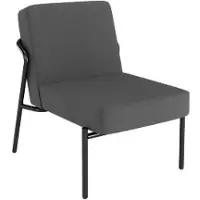 Meet by Paperflow MEDSO Classic S fauteuil, gestoffeerd, verwisselbare zitting, B 580 x D 743 x H 736 mm, stof en staal, antraciet/matzwart