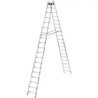 Krause Dubbele trapladder, 2 x 18 sporten, + toolbag GRATIS