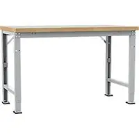 Manuflex werkbank Profi speciaal, tafelblad kunststof, 1500 x 700 mm, aluminium zilver