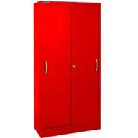 Schäfer Shop Schuifdeurkast, 5 ordnerhoogten, B 1200 mm, rood RAL 3020