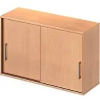 Schäfer Shop Opzetkast met schuifdeuren TETRIS WOOD, 2 ordnerhoogten, B 1200 mm, hoogte incl. glijders, beukenpatroon
