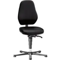 BIMOS Labostoel Basic 9135, met glijders, kunstleer, Stamskin Top zwart