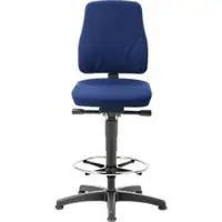 BIMOS Bureaustoel All-In-One 9631, opstaphulp en glijders, stoffen bekleding, Duotec blauw