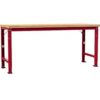 Manuflex werkbank Profi speciaal, tafelblad multiplex, 2000 x 700 mm, robijnrood