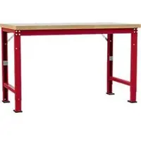 Manuflex werkbank Profi speciaal, tafelblad kunststof, 1500 x 700 mm, robijnrood