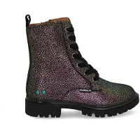 BunniesJR Saar Sterk leren veterboots paars Meisjes Leer All over print - maat 28 - glitter
