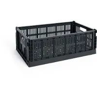 HAY Colour Crate Large Opslag - Manden Gerecycled Plastic Charcoal - AB634-A603-AC37