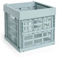 HAY Colour Crate Cube Stapelbare Opbergdoos Dusty Blue