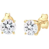 Elli - Elli Oorbellen Dames Kristallen Basic Glamour in 925 Sterling Zilver Roségoud verguld