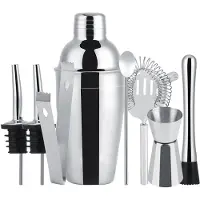 INF Cocktailset RVS Zilver 8 delig