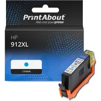 PrintAbout Huismerk HP 912XL (3YL81AE) Inktcartridge Cyaan Hoge capaciteit