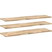 vidaXL Wandschappen 3 st zwevend 160x40x2 cm onbehandeld acaciahout
