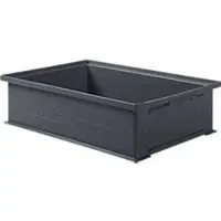 Ssi Stapelbak serie 14/6-2H, van PP, ESD-geleidend, inhoud 12 l, zwart