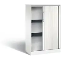 C+P Roldeurkast ASISTO C 3000, 3 ordnerhoogten, B 800 mm, wit/wit
