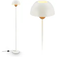 Valotorni BRILONER Gryde – Vloerlamp Woonkamer – E27 fitting – staande lamp met schakelaarkabel – Ø25 cm – hoogte 156,5 cm – koffie/grijs