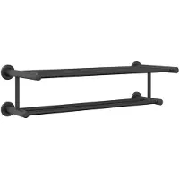 vidaXL Handdoekenrek Zwart 61 x 23 x 17 cm Roestvrij staal