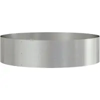 vidaXL Plantenring Zilver 80 x 80 x 20 cm Roestvrij staal