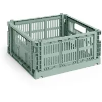 HAY Opbergbox Colour Crate Medium Square Sage Green