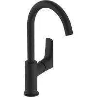 Hansgrohe Logis - Wastafelmengkraan - Ééngreeps bediening - Zonder waste - 210mm - Draaibare uitloop - Mat Zwart