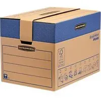 BANKERS BOX SmoothMove verhuisdoos FastFold extra groot, 127 L, 2-laags golfkarton, H 463 x B 480 x D 632 mm, 5 stuks, bruin