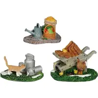 Luville General Kerstdorpminiatuur Boerderij Accessoires 6,5 X 6 X 5 Cm 3 Stuks