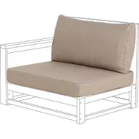 Beliani TIMOR - Tuinkussenhoezen set van 2 - Taupe - Polyester