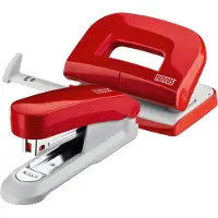 Novus perforator-nietmachine SET Evolution Twin Set fresh, rood
