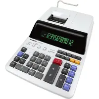 Sharp rekenmachine EL2607LG - creme - met printrol - SH-EL2607LG