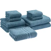 Beliani ATAI - 9-delige handdoekset - Blauw - Katoen