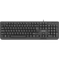 Natec NKL-0967 TROUT - Toetsenbord - Bekabeld USB - Full-size 104 toetsen - Zwart