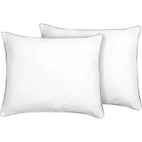 Shumee PELISTER - Kussen set van 2 - Wit - 50 x 60 cm - Katoen