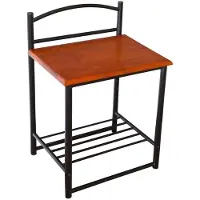 Homestyle4u Nachtkastje - 40x64x40 cm - zwart - metaal