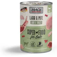 Mac'S Kattenvoer Natvoer Blik - 95,8% Lam & Kalkoen - 6 x 400g