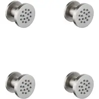FortiFura Calvi zijdouche - 5cm - rond - 4 stuks - PVD - Geborsteld RVS PVD (RVS)