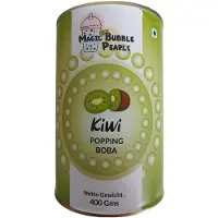 Kajal Magic Bubble Pearls – Kiwi Popping Boba, 400g | Poppende Vruchtparels met Kiwismaak voor Bubble Tea, Mocktails, IJs & Meer met Sticker