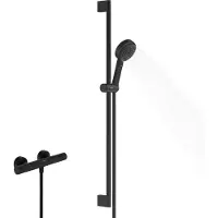 Hansgrohe pulsify select s douchesysteem 105 3jet relaxation ecosmart met element en glijstang 90 cm, mat zwart