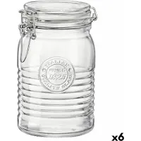 Bormioli Rocco Voedselopslagcontainer Bormioli Rocco Officina Transparant Glas (6 Stuks) (1,15 L)