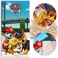 Paw Patrol Chase Marshall Rubble SNELDROGENDE Strandlaken, badlaken voor kinderen KATOEN 70x140 cm OEKO-TEX