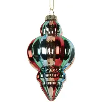 Clayre & Eef Kerstbal Overig Ø 7x12 cm Meerkleurig Glas Kerstballen
